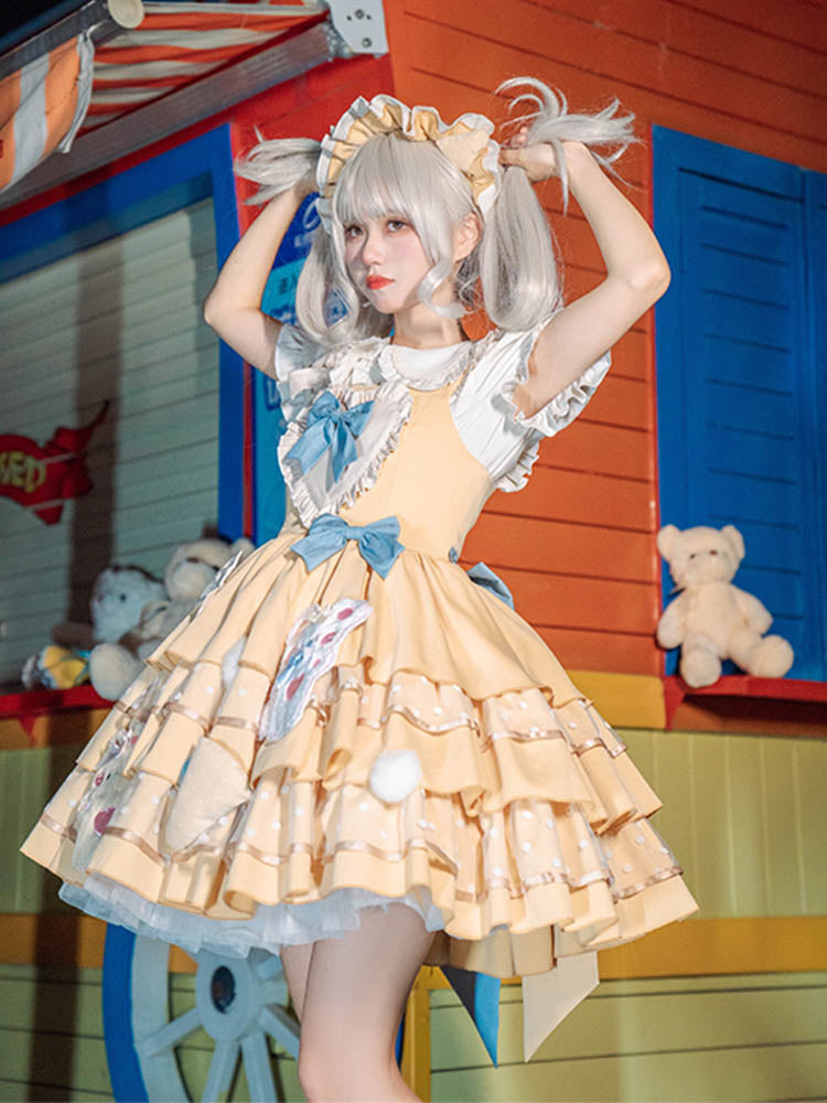 JSK Dress♥Ready to Ship♥ Cheese Bear ♥Sweet Lolita Dress