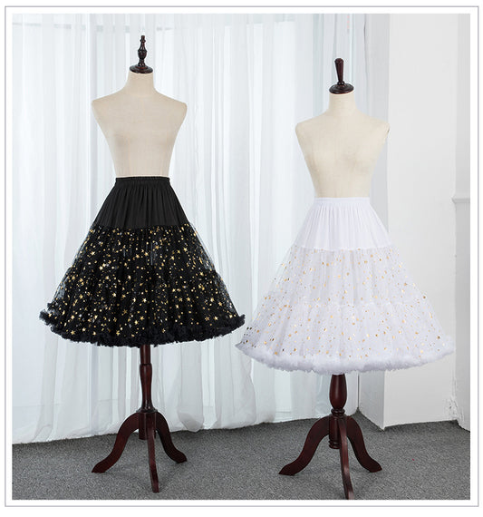 Gold Printing Daily 60cm Length Cloud Petticoat