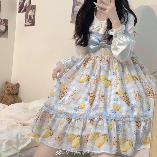 JSK Dress♥Ready to Ship♥ Lemon Doggy ♥Sweet Lolita Dress
