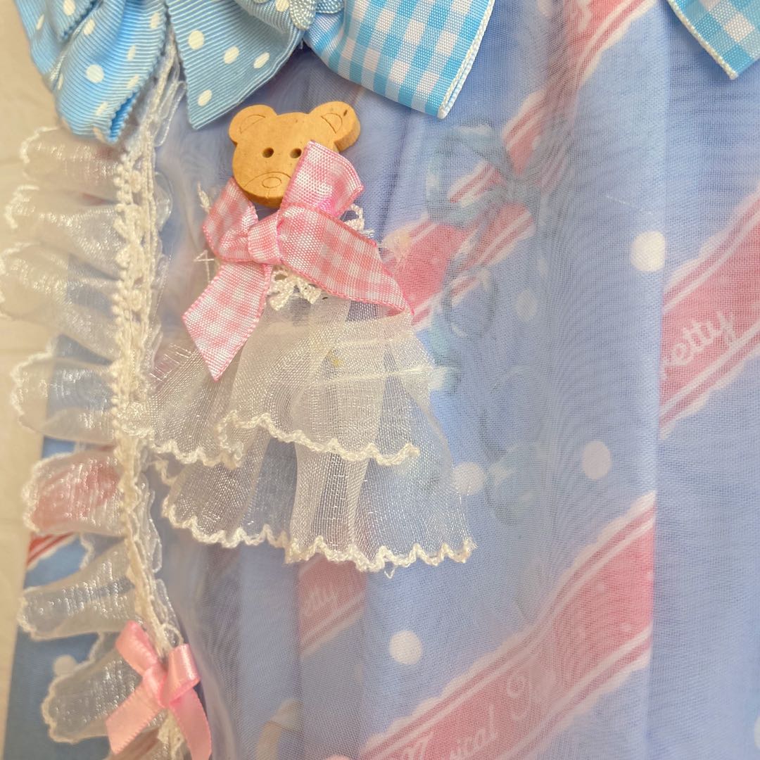 Handmade Sweet Transparent Apron With Bear Decoration