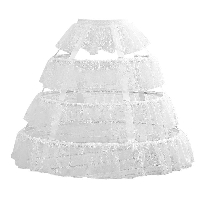 48cm-67cm Fluffy Lolita Dress Adjustable Petticoat With Fish Bone