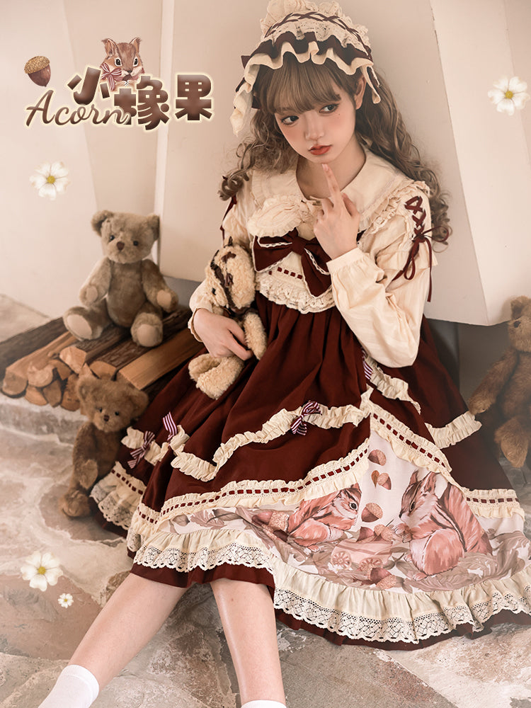 JSK & Blouse ♥Ready to Ship♥Little Acorn♥Sweet Lolita JSK Dress