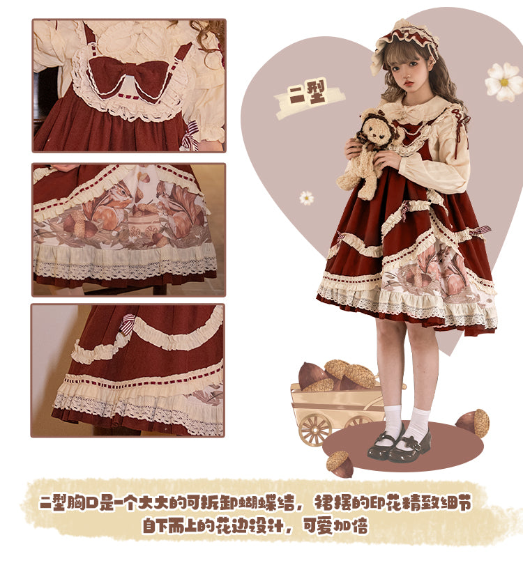 JSK & Blouse ♥Ready to Ship♥Little Acorn♥Sweet Lolita JSK Dress