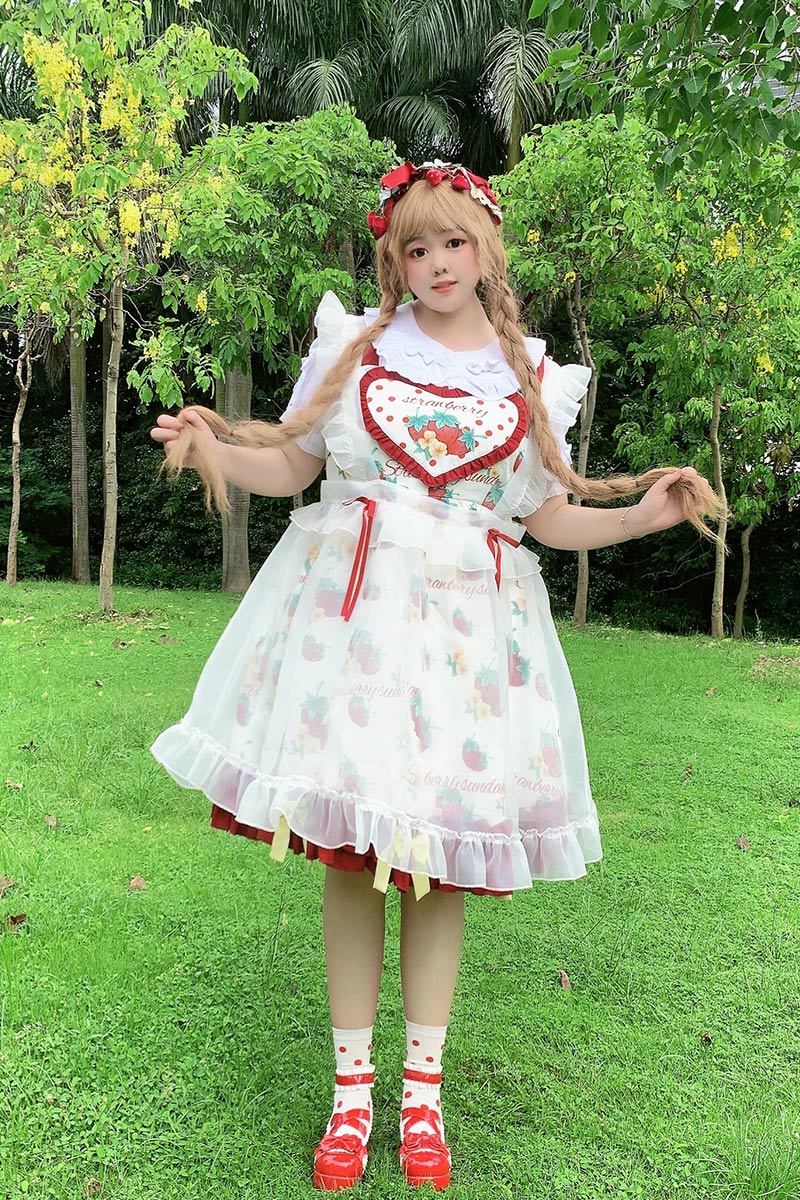 JSK Dress♥Ready to Ship♥ Strawberry Sundae ♥Sweet Lolita Dress