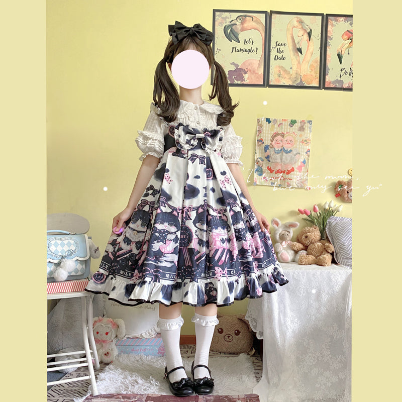 JSK Dress Ready to Ship Milk Cat Sweet Lolita Dress