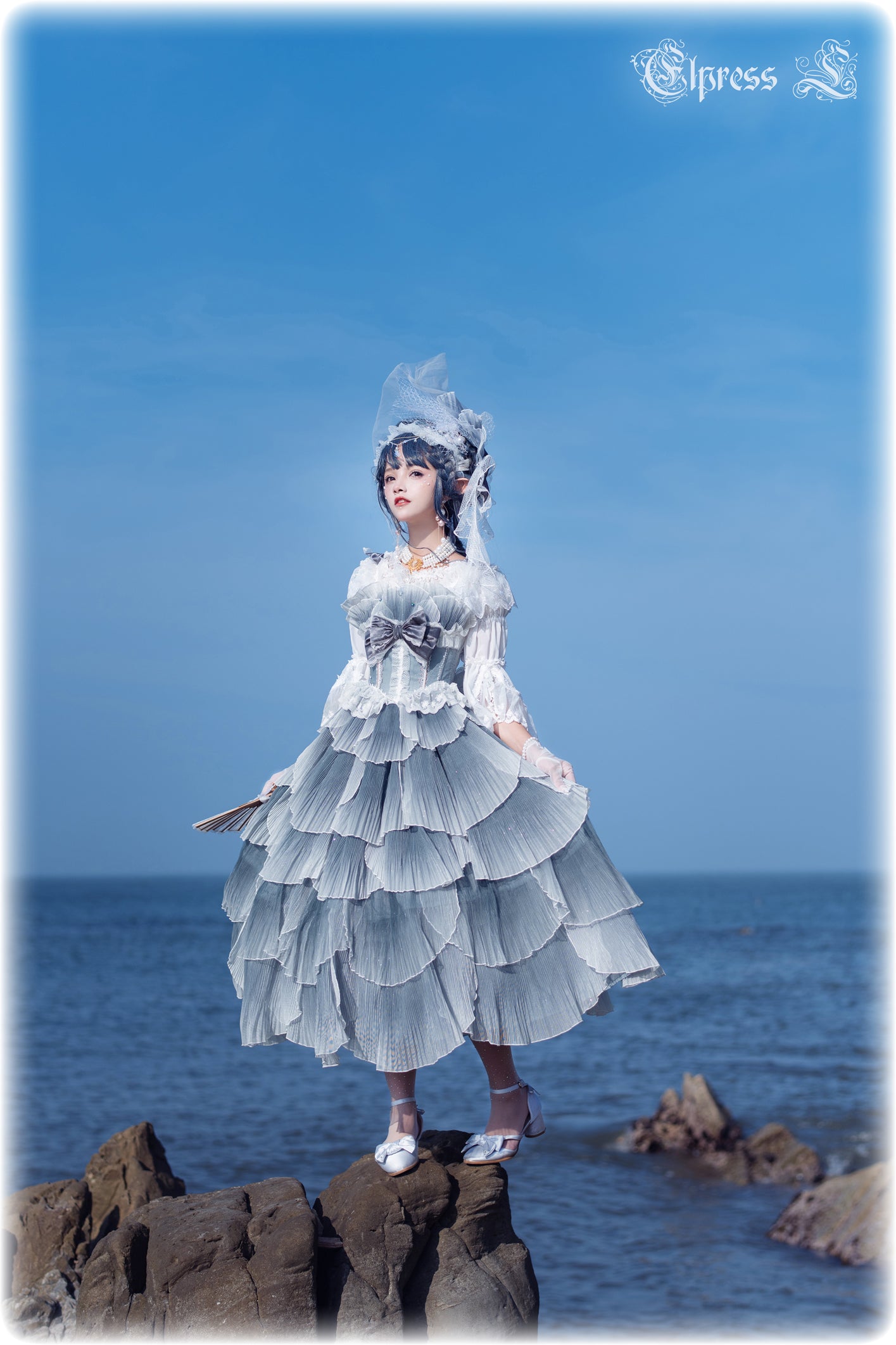 JSK Set♥Ready to Ship♥Fish Scale♥Elegant Hime Lolita Dress