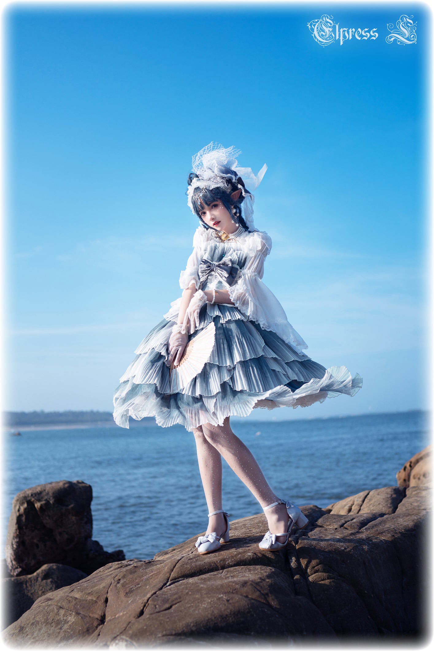 JSK Set♥Ready to Ship♥Fish Scale♥Elegant Hime Lolita Dress