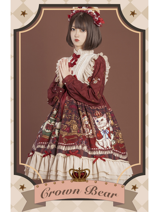 OP Dress♥Ready to Ship♥Crown Bear♥Sweet Lolita Dress