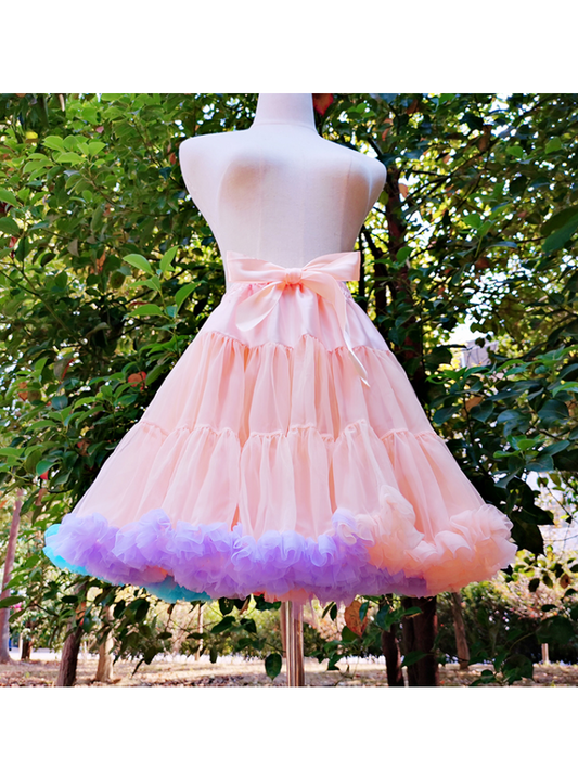 Rainbow Story Daily 40cm Length Cloud Colorful Petticoat