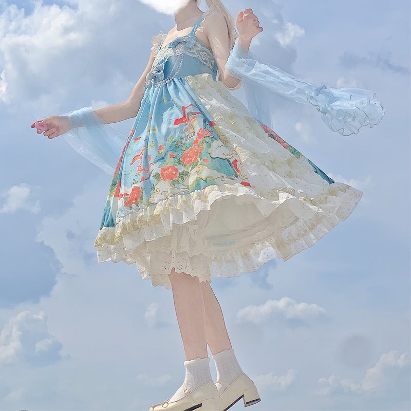JSK Dress♥Ready to Ship♥Nine Miles Floating Life♥ Sweet Lolita Dress
