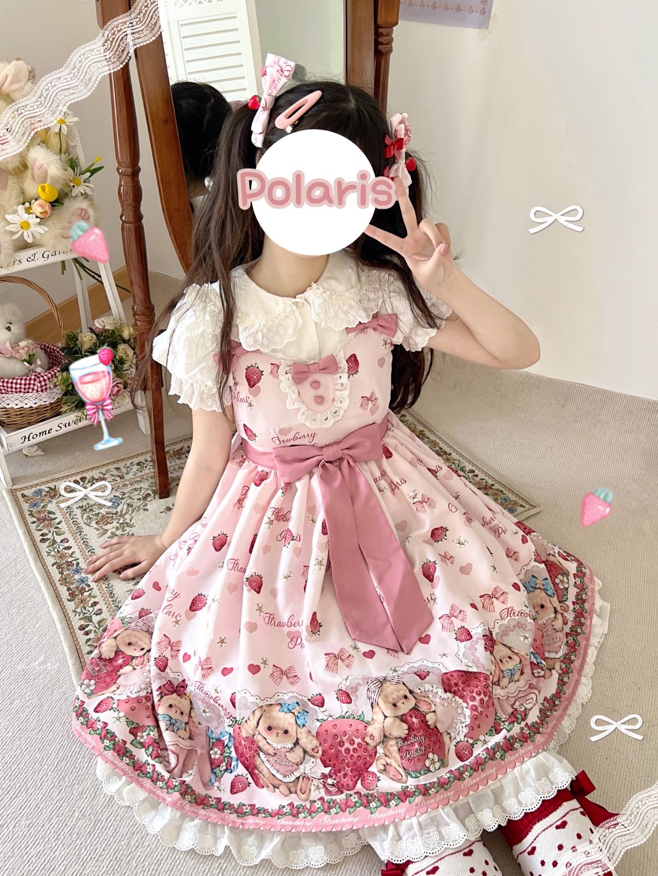 JSK Dress♥Ready to Ship♥ Red Rabbit Witch ♥Gothic Lolita Dress