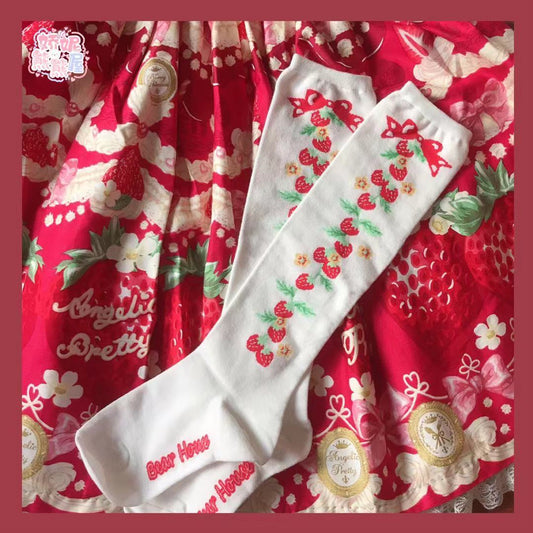 Sweet Strawberry Lolita Stockings