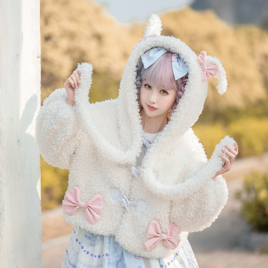 Winter Coat♥ Ready to Ship♥Long Sleeves Artificial Lamb Down Lolita Coat
