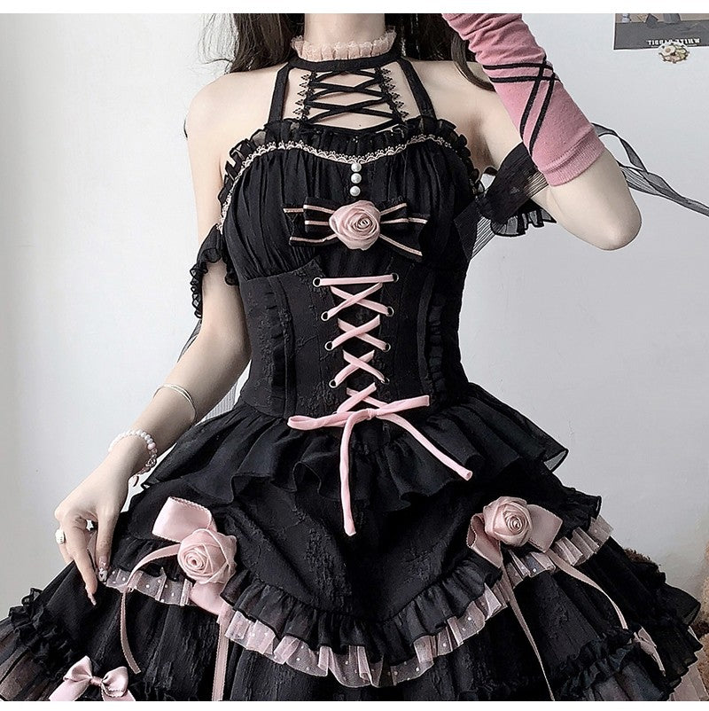JSK♥ Ready to Ship♥Midnight Rose♥Gothic Lolita Dress
