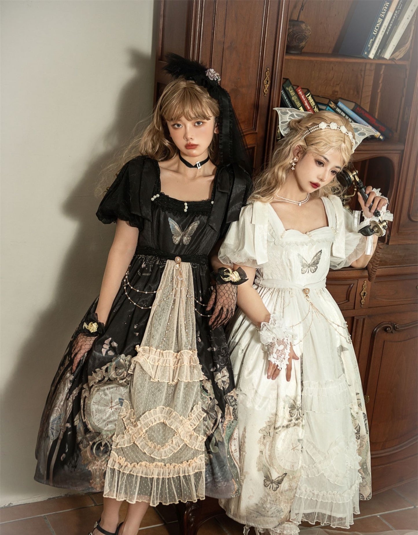 OP ♥Ready to Ship♥The Clock and Butterfly♥Lolita Dress