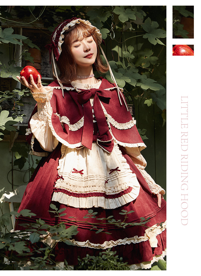JSK & Cape♥ Ready to Ship♥Little Red Riding Hood ♥ Sweet Lolita dress