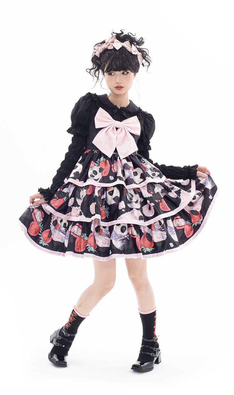 JSK♥ Ready to Ship♥ Strawberry Milk Ball ♥ Sweet Lolita Dress JSK