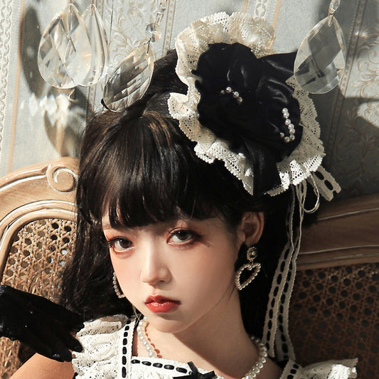 Lolita Elegant Heartbeat Points Hat