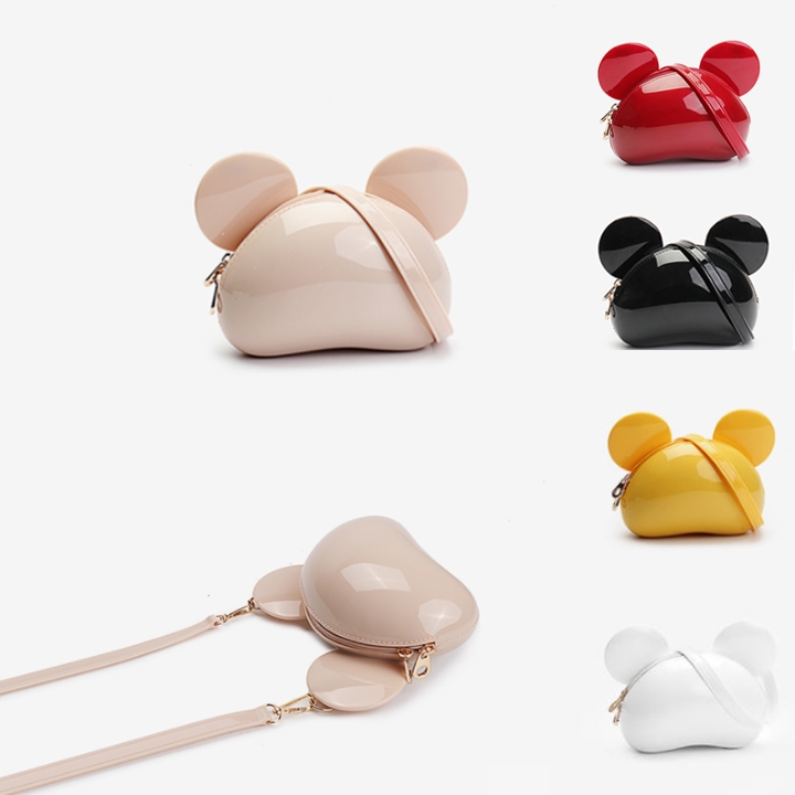 Cute Lolita Micky Mouse Zipper Shoulder Bag