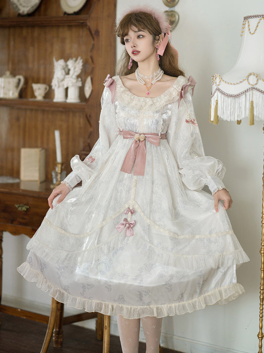 OP♥Ready to Ship♥White Rose♥Classic Lolita Dress