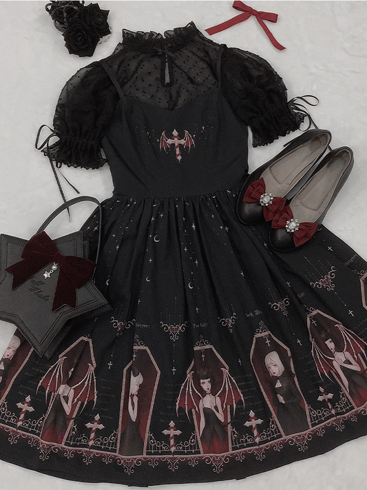 JSK Dress♥Ready to Ship♥Whisper of Night♥Gothic Lolita Dress