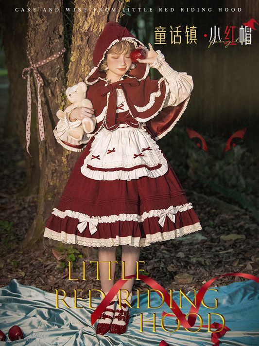 JSK & Cape♥ Ready to Ship♥Little Red Riding Hood ♥ Sweet Lolita dress