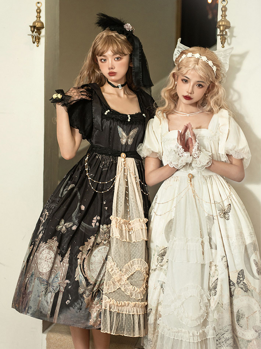 OP ♥Ready to Ship♥The Clock and Butterfly♥Lolita Dress
