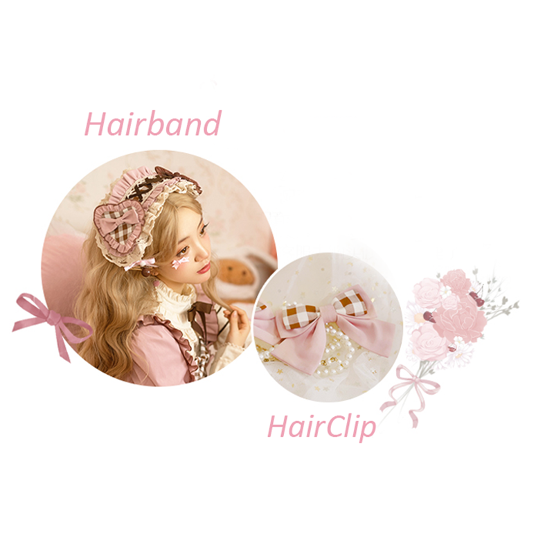 To My Little Cherry OP Lolita Dress Matching HairClips/Hairband