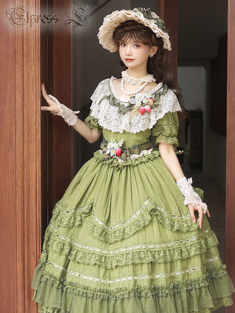 OP Dress Full Set♥Pre-order 3 months♥ Xingxiang Green Color ♥Sweet Lolita Dress
