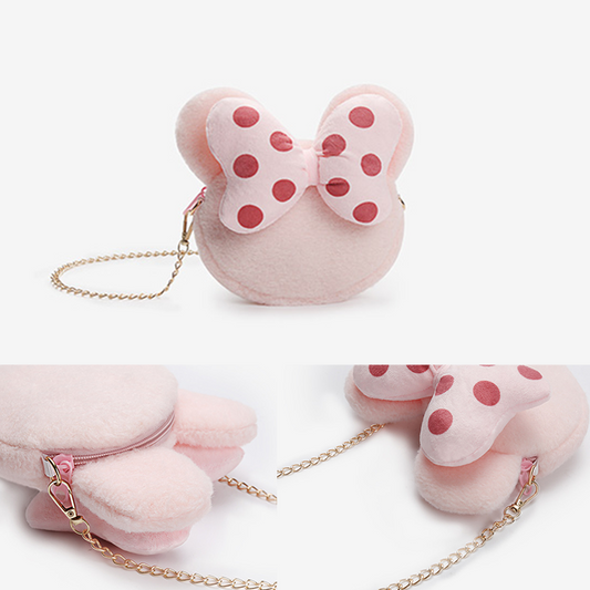 Cute Lolita Minnie Mouse Zipper Crossbody Bag