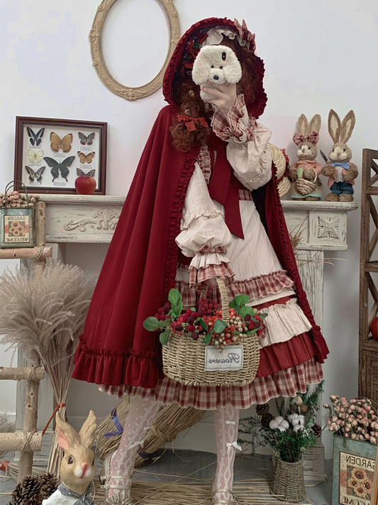 Cape♥ Ready to Ship♥To Matching Berry Maiden Sweet Lolita Dress