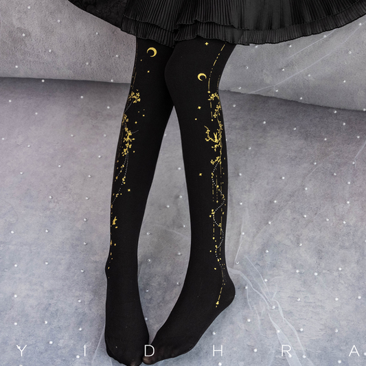 The Jade Rabbit Invites the Moon Lolita Tights By Yidhra