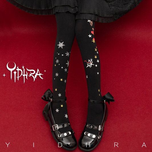 Christmas Deer Lolita Tights By Yidhra