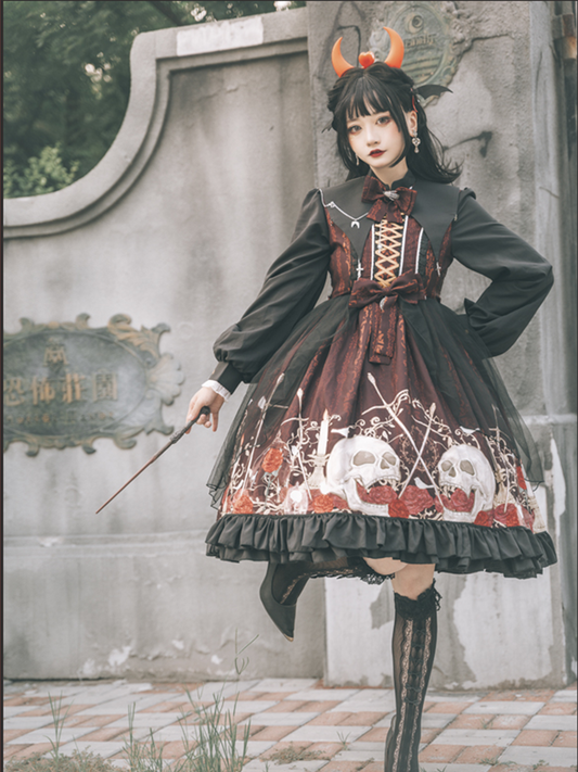 OP Dress♥Ready to Ship♥I‘m ’Skeletonized♥Gothic Lolita Dress