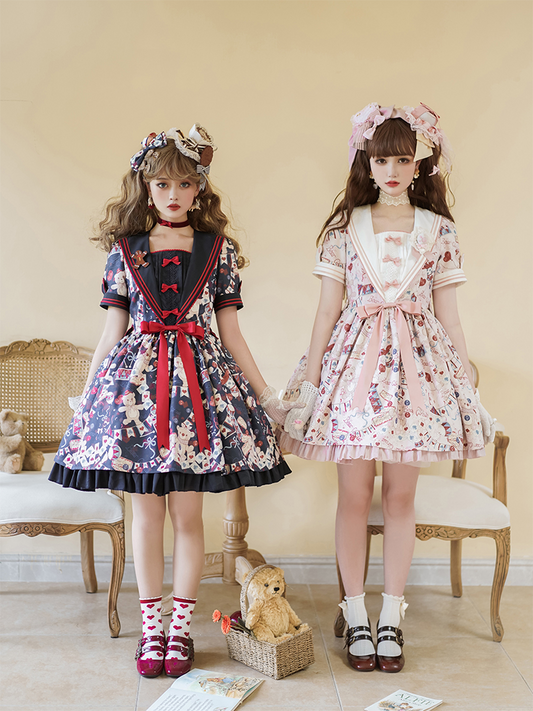 OP♥Ready to Ship♥Bear Circus♥Sweet Lolita Dress