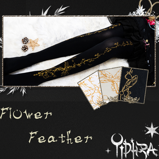 Flower Feather Tights By Yidhra