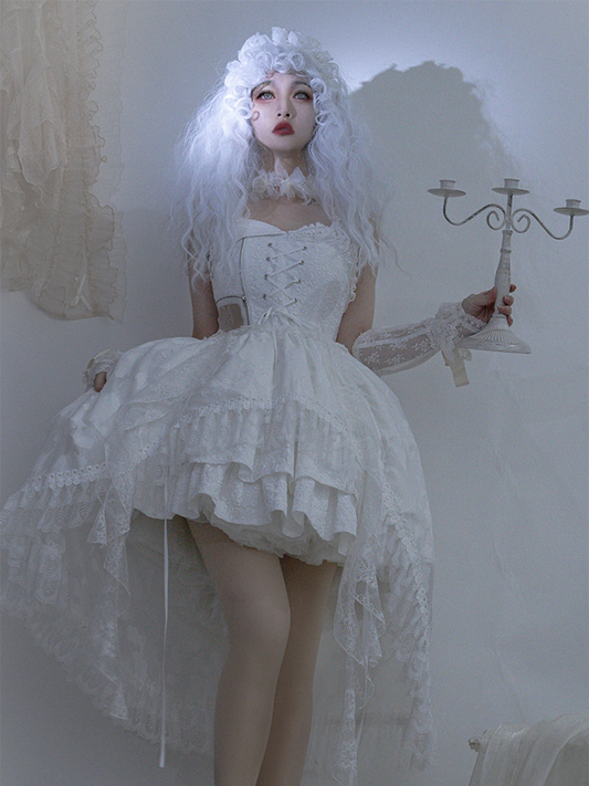 JSK ♥Ready to Ship♥White Lover♥ Gothic Lolita Dress