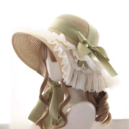 Summer Holiday Celandine Green Straw Hat