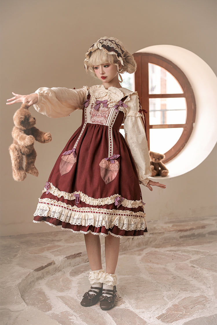 JSK&Blouse♥Ready to Ship♥Little Acorn Type A♥Sweet Lolita JSK Dress