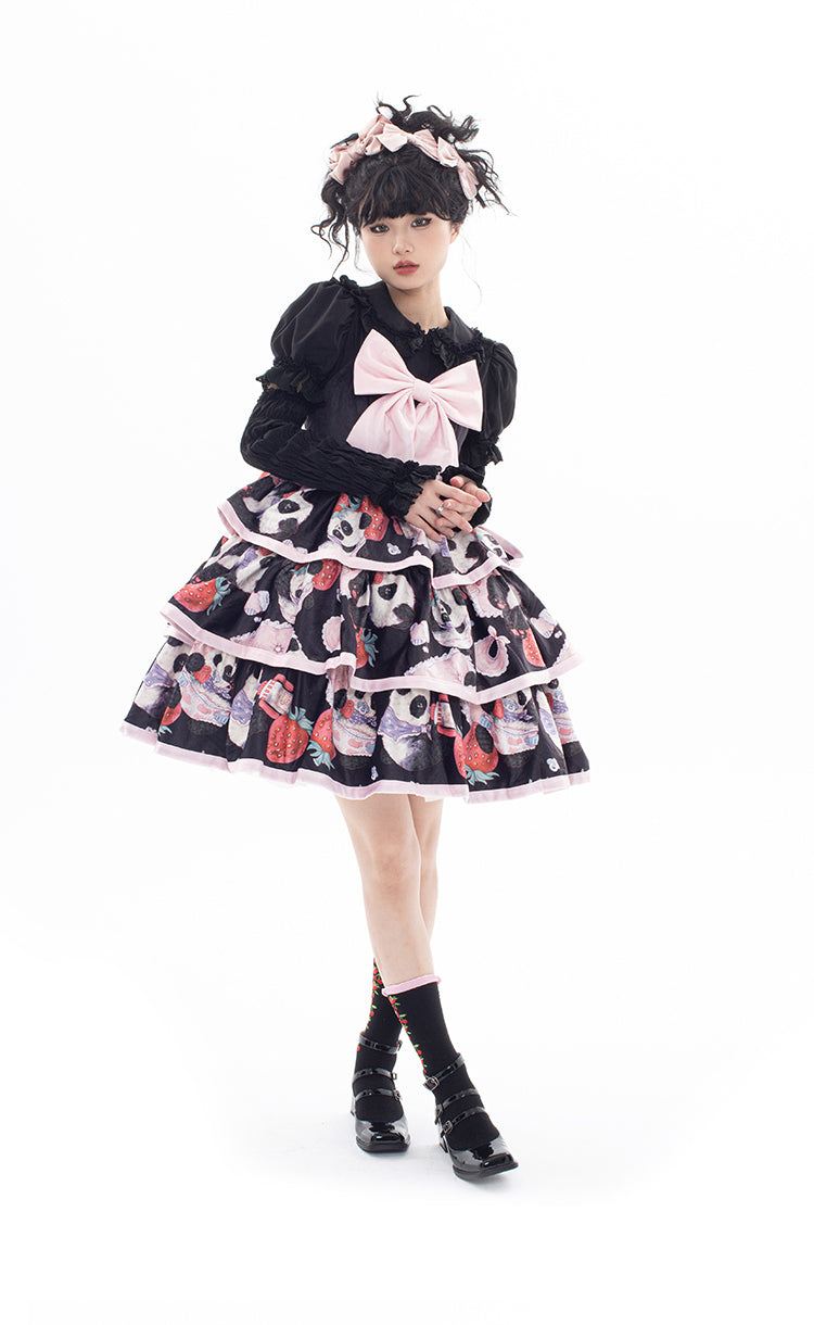 JSK♥ Ready to Ship♥ Strawberry Milk Ball ♥ Sweet Lolita Dress JSK