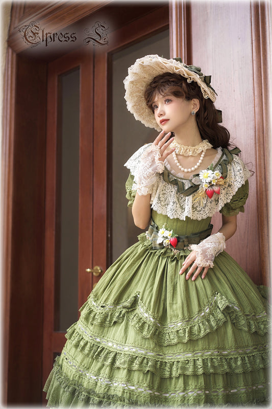 OP Dress Full Set♥Pre-order 3 months♥ Xingxiang Green Color ♥Sweet Lolita Dress