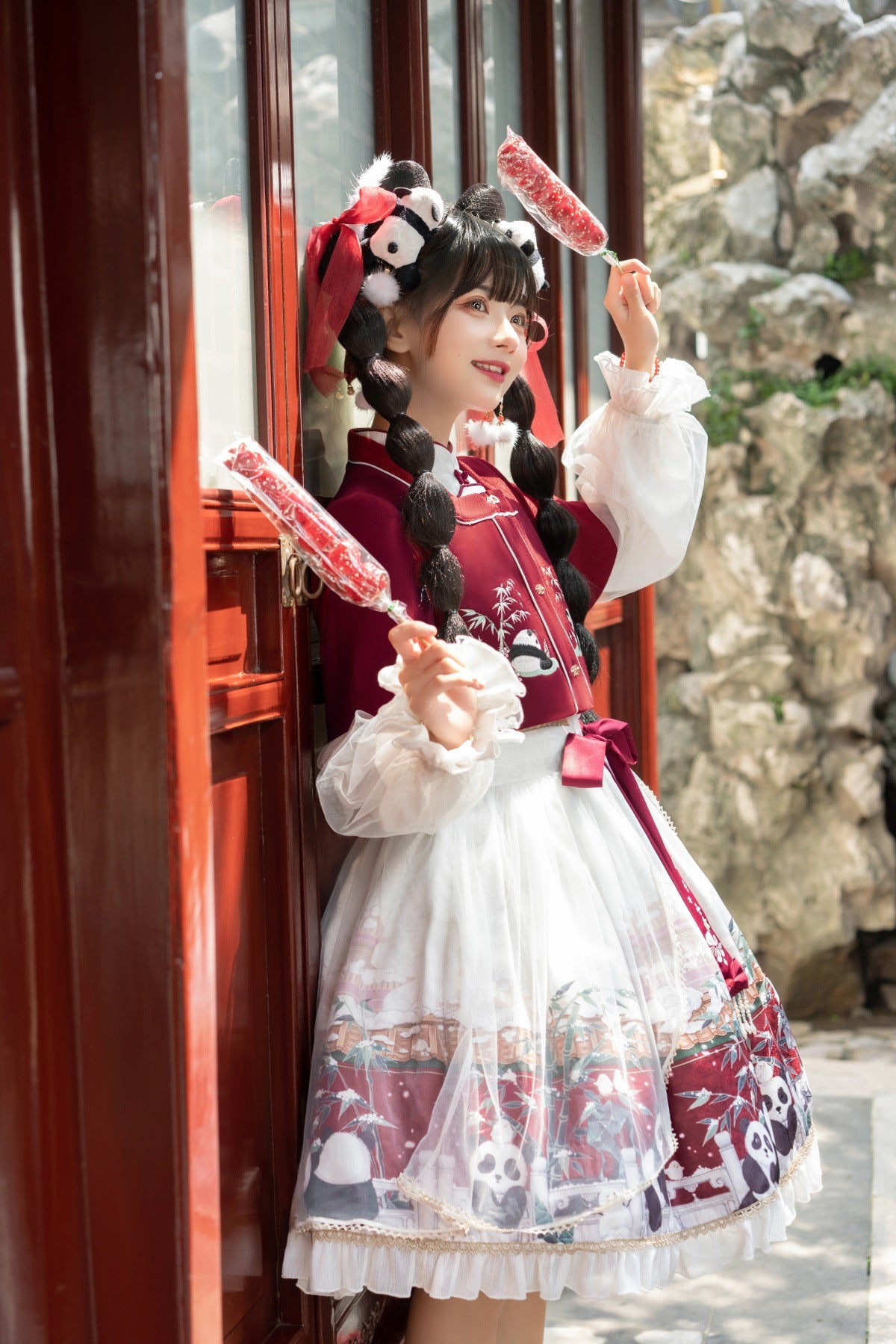 OP &Coat ♥Ready to Ship♥Chinese Character Panda♥Sweet Lolita Dress