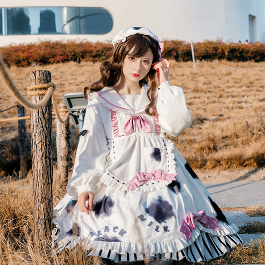 OP♥ Ready to Ship♥Strawberry Cow ♥Sweet Lolita Dress OP