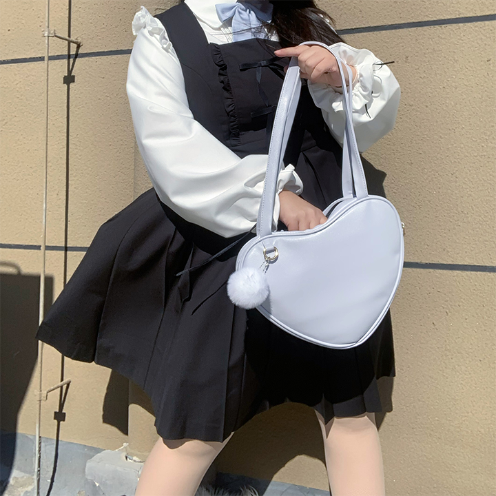 Lolita  Love Shaped Leather Bag Carrying Or Shoulder Bag