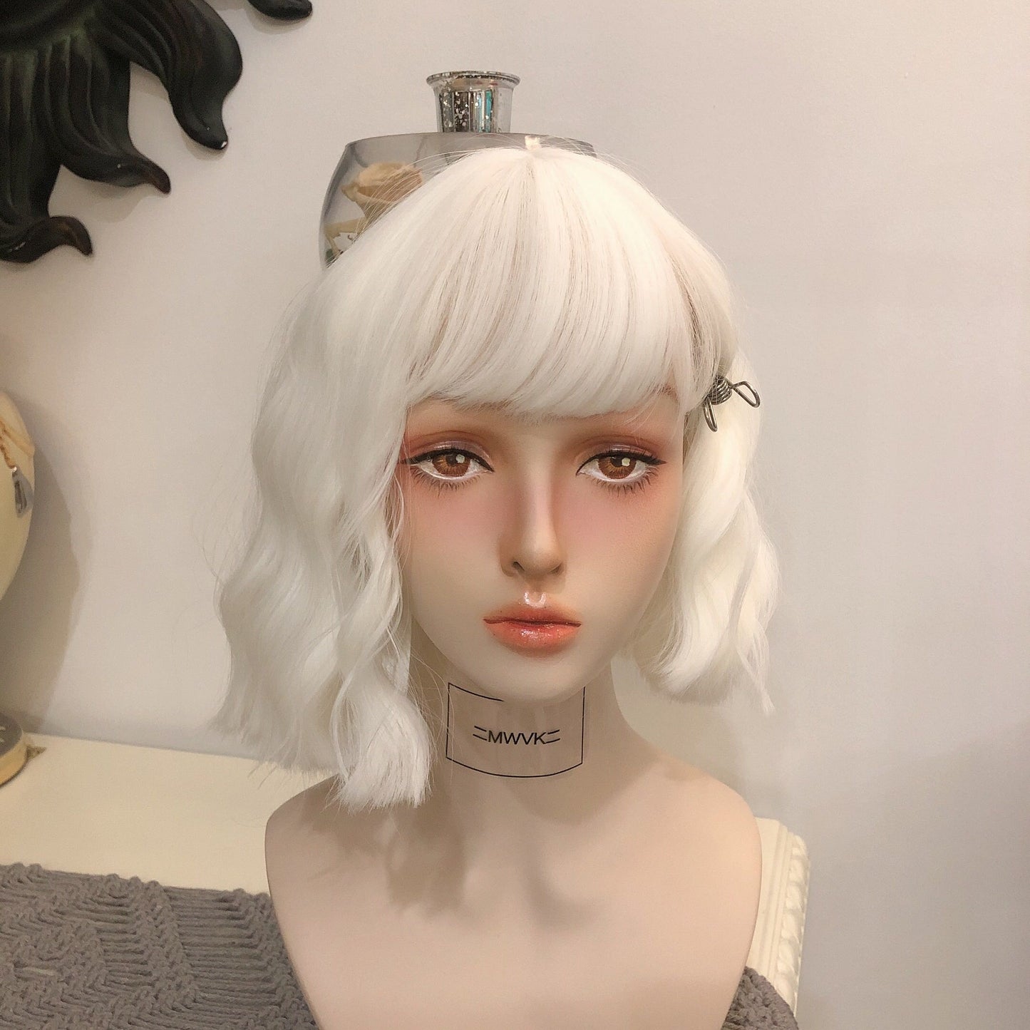 White Short Wig