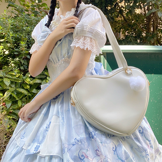 Lolita Love Shaped Leather Bag Carrying Or Shoulder Bag