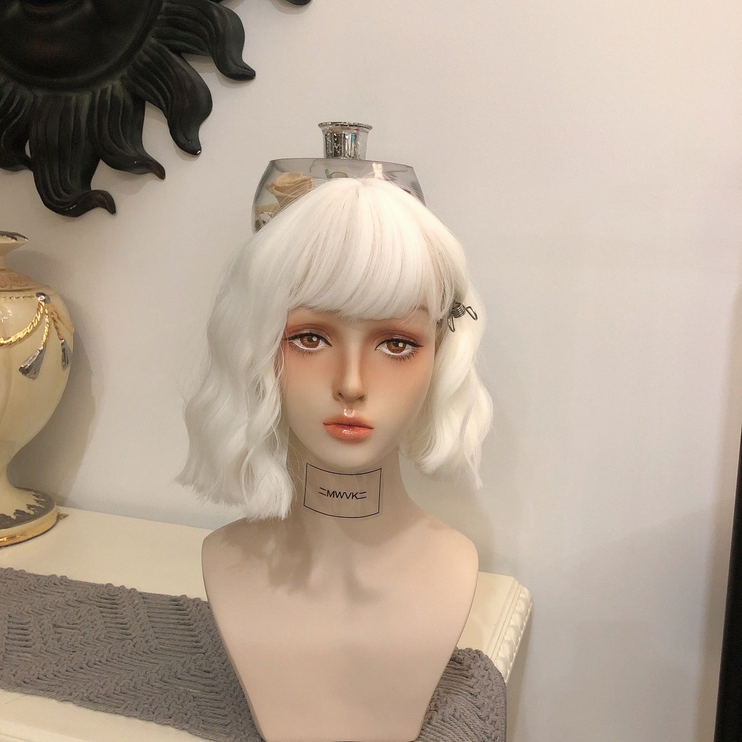 White Short Wig