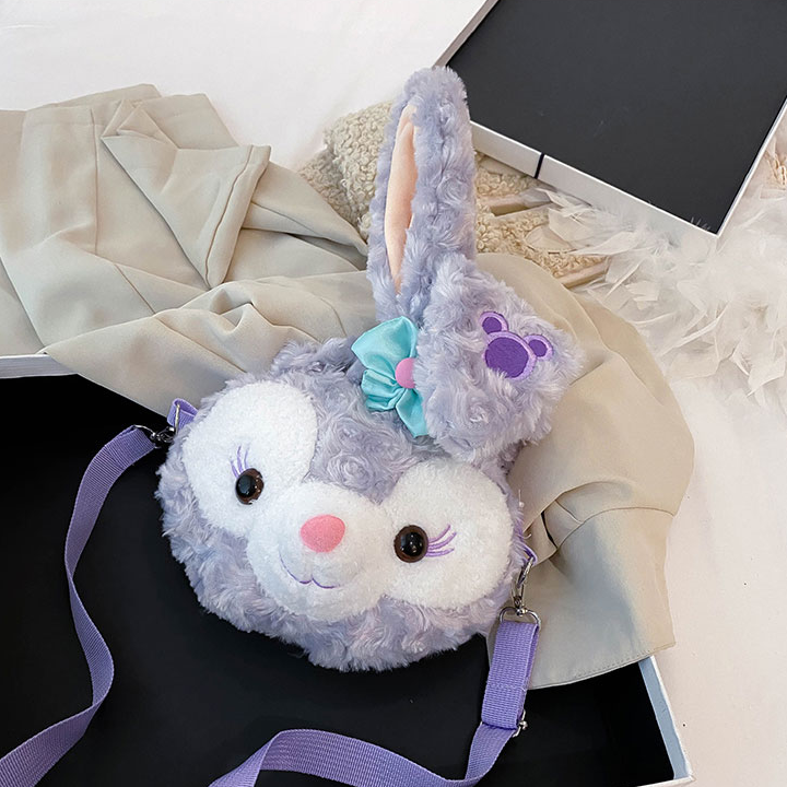 Lolita StellaLou Bunny Head Plush Crossbody Doll Bag