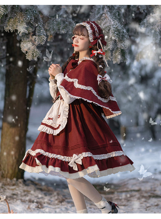 JSK & Cape♥ Ready to Ship♥Little Red Riding Hood ♥ Sweet Lolita dress