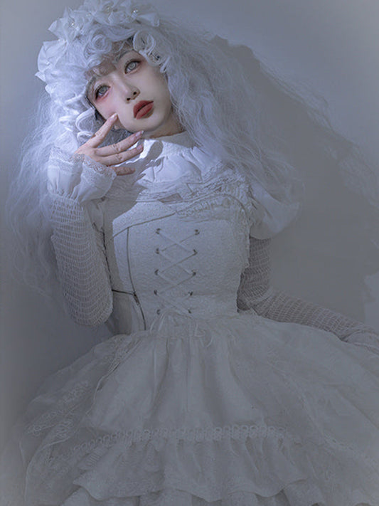 JSK ♥Ready to Ship♥White Lover♥ Gothic Lolita Dress